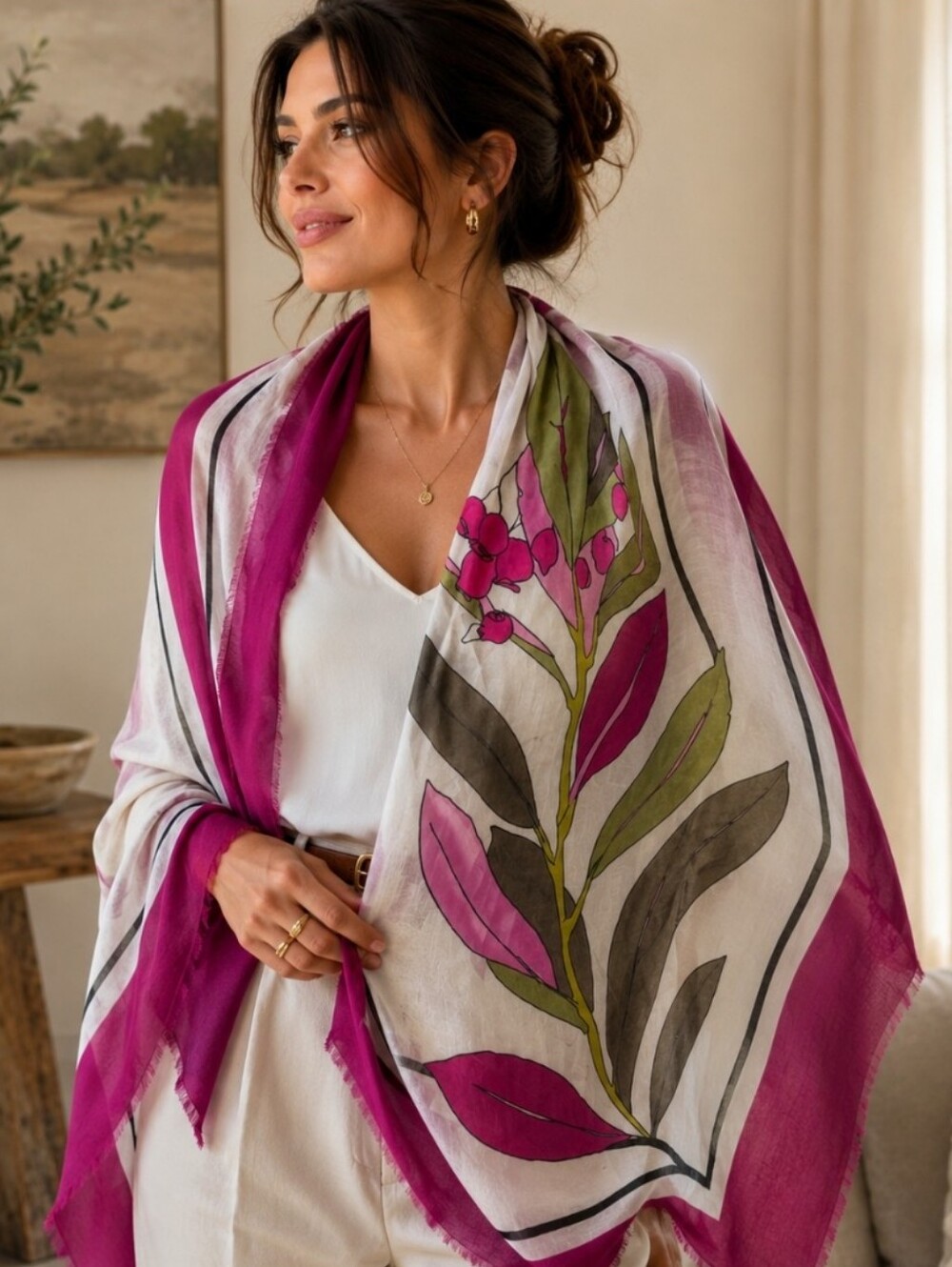 Parfois Women's Pink Scarf & Wrap